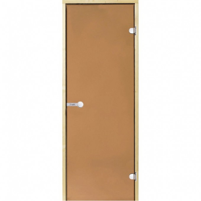 Дверь стеклянная HARVIA 8х21 коробка сосна, стекло бронза D82101M